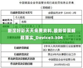 新澳好彩天天免费资料,最新答案解释落实_Device3.304