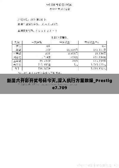 新澳六开彩开奖号码今天,深入执行方案数据_Prestige7.709