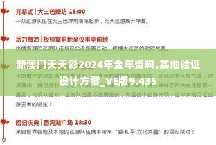新澳门天天彩2024年全年资料,实地验证设计方案_VE版9.435