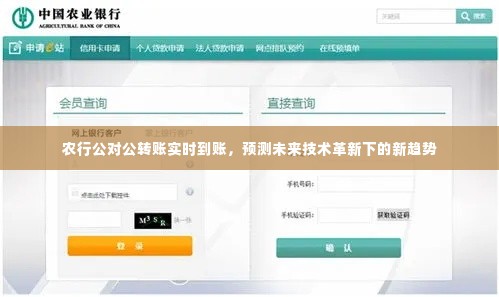 农行公对公转账实现实时到账,技术革新引领未来转账新趋势