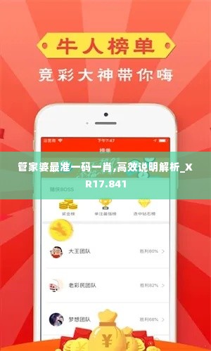 管家婆最准一码一肖,高效说明解析_XR17.841