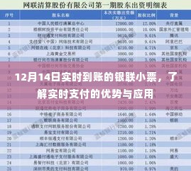 实时到账银联小票,实时支付的优势与应用解析