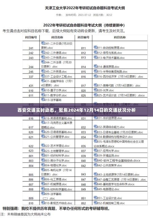 西安交通实时动态,聚焦未来交通状况分析(2024年12月14日)