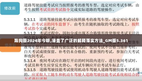 跑狗图2024年今期,涵盖了广泛的解释落实方法_GM版5.361