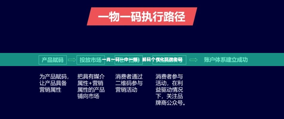 一肖一码一中一特：解码个性化品牌密码