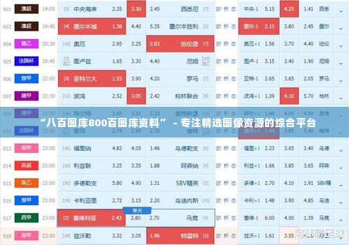“八百图库800百图库资料” - 专注精选图像资源的综合平台