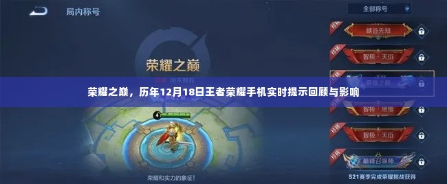 荣耀巅峰时刻,历年12月18日王者荣耀手机提示回顾与影响分析