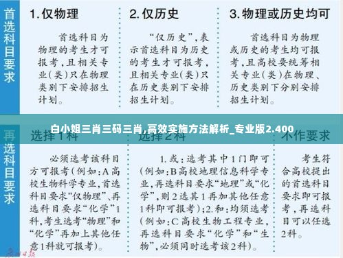 白小姐三肖三码三肖,高效实施方法解析_专业版2.400