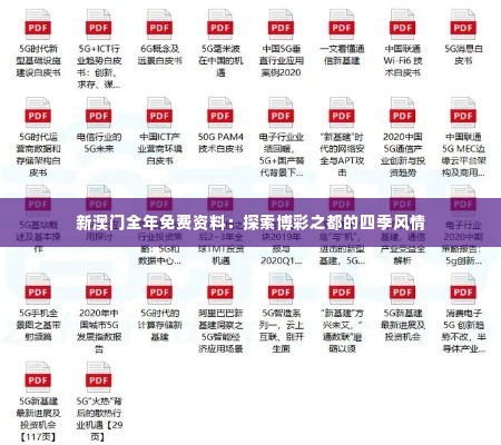 新澳门全年免费资料:探索博彩之都的四季风情