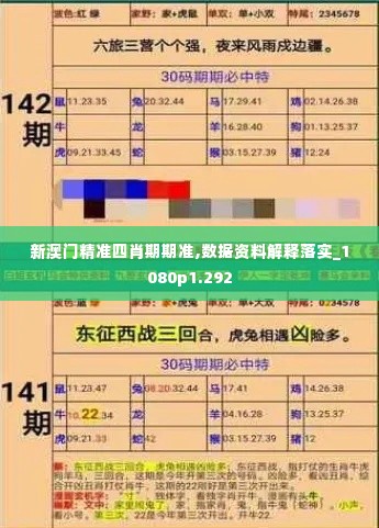 新澳门精准四肖期期准,数据资料解释落实_1080p1.292