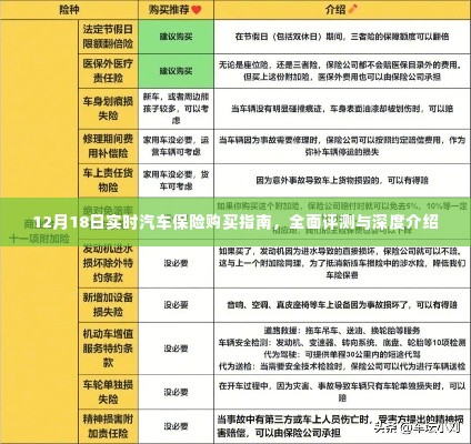 12月18日实时汽车保险购买指南,全面评测与深度介绍,让你轻松选购车险!