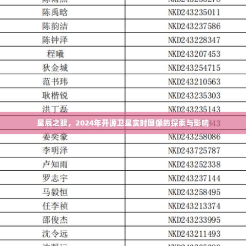 星辰之眼,探索与影响卫星实时图像的未来之路(2024年)