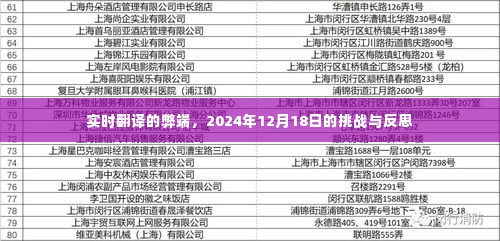 实时翻译的弊端,挑战与反思——以2024年12月18日为节点