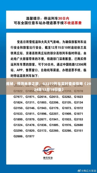 揭秘未来之旅,G2277列车实时查询指南(最新2024年版)