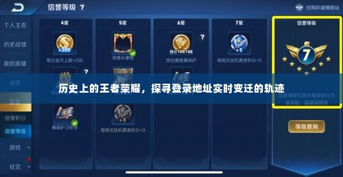 王者荣耀历史沿革,登录地址变迁轨迹探寻