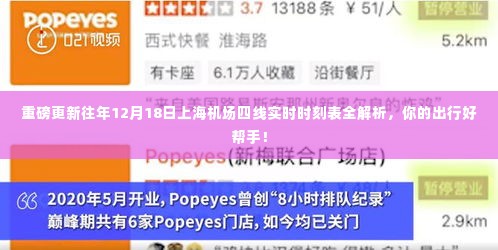 重磅更新,上海机场四线实时时刻表全解析——你的出行必备指南!