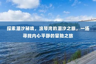 潮汐秘境探索,浪琴湾的平静冒险之旅