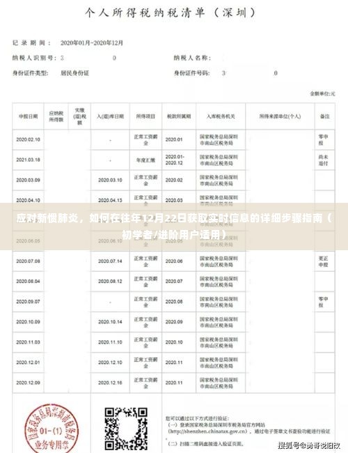 应对新惯肺炎,获取实时信息的详细步骤指南(适用于初学者与进阶用户)