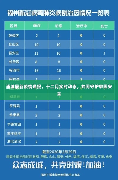 浦城最新疫情通报,十二月实时动态守护家园安全