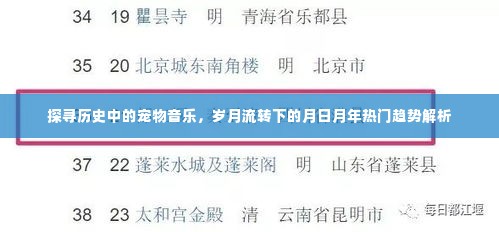 历史中的宠物音乐探寻,岁月变迁下的月日月年流行趋势解析
