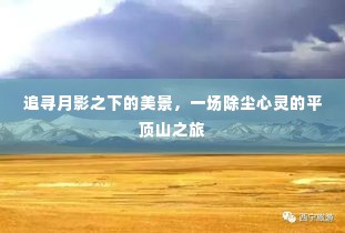 平顶山之旅，月下美景的心灵除尘之旅