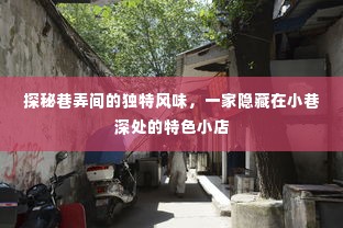 巷弄深处的独特风味,探秘小巷特色小店