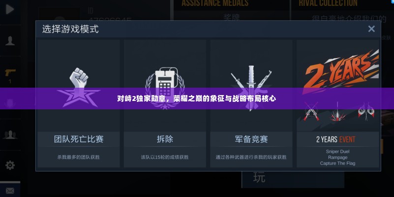 对峙2独家勋章,荣耀之巅的象征与战略布局核心