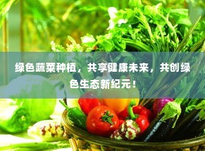 绿色蔬菜种植,共享健康未来,共创绿色生态新纪元!