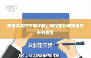 政策落实的关键步骤,确保执行与效果的必备要素