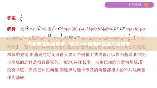 向量专题深度解析，解决300疑难问题的关键指南