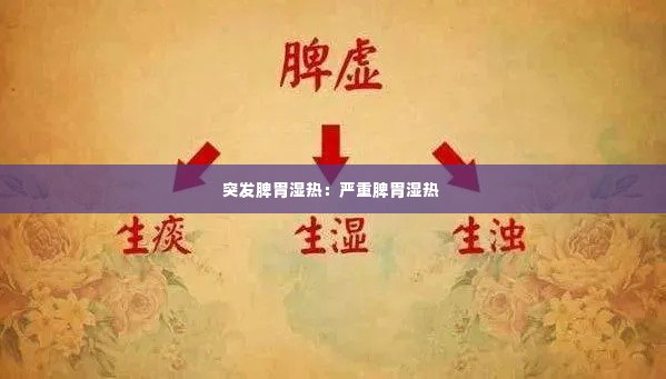 突发脾胃湿热:严重脾胃湿热