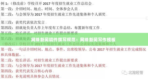 网络新闻稿件撰写规范:网络新闻写作模板