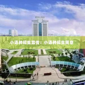 小语种招生宣传:小语种招生简章