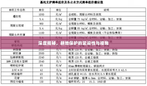 深度揭秘,耕地保护的紧迫性与措施