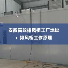 安徽高效排风柜工厂地址:排风柜工作原理