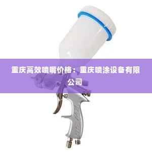 重庆高效喷嘴价格:重庆喷涂设备有限公司