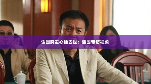 谢园突发心梗去世:谢园专访视频