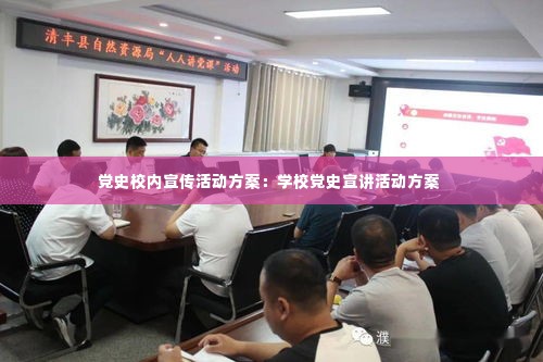 党史校内宣传活动方案:学校党史宣讲活动方案