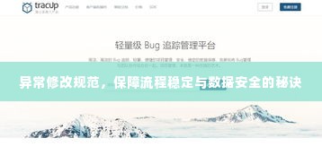 异常修改规范,保障流程稳定与数据安全的秘诀