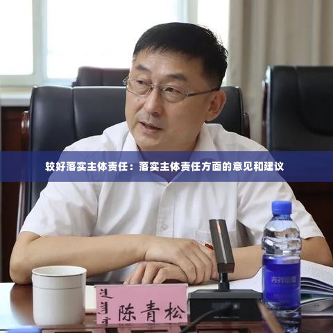 较好落实主体责任:落实主体责任方面的意见和建议