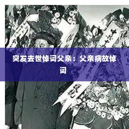 突发去世悼词父亲:父亲病故悼词