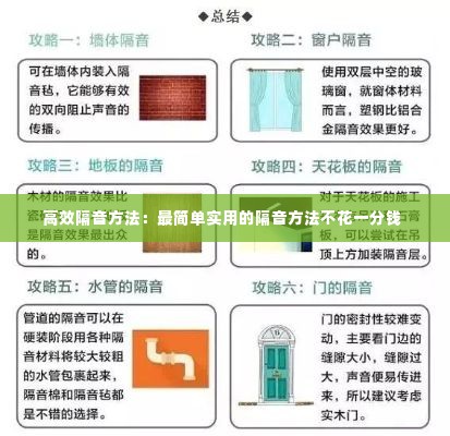 高效隔音方法:最简单实用的隔音方法不花一分钱