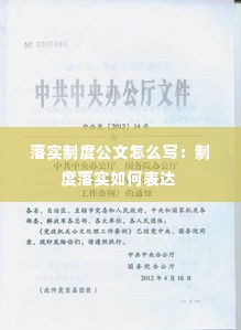 落实制度公文怎么写：制度落实如何表达 