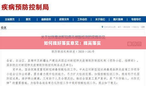 如何提好落实意见：提高落实 