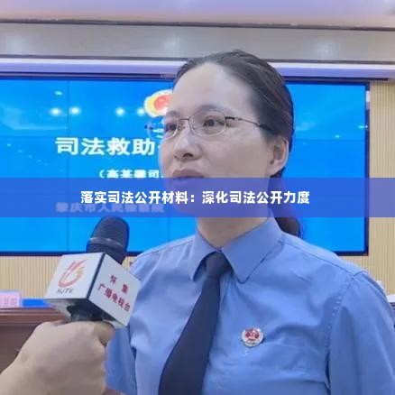 落实司法公开材料:深化司法公开力度