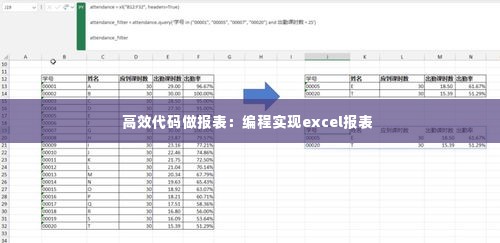高效代码做报表：编程实现excel报表 