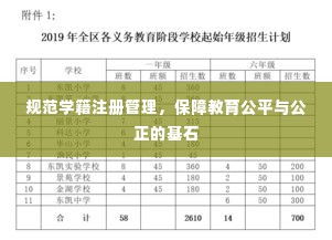 规范学籍注册管理,保障教育公平与公正的基石