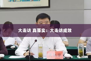 大走访 真落实:大走访成效