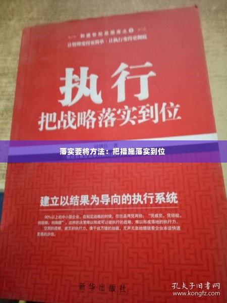 落实要将方法:把措施落实到位