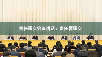 责任落实会议讲话:责任要落实